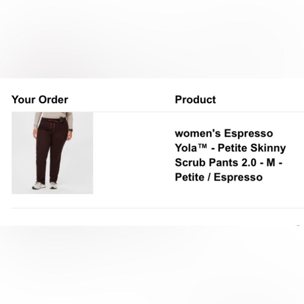 Figs Espresso Rare Color Medium Petite Scrub Pants